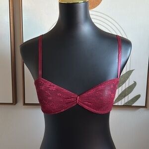 3/$10 Lioness Lace Bralette - Deep Red